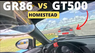 GR86 vs GT500 at the track