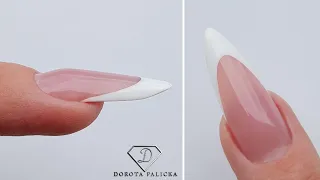 Russian almond french nails. How to sculpt Russian Almond Nails. French Russian almond nail tutorial