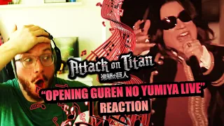 First Time Hearing "Opening Guren no Yumiya (LIVE)" | Attack on Titan OST REACTION