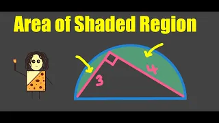 Finding Area of a Shaded Region in a Semicircle
