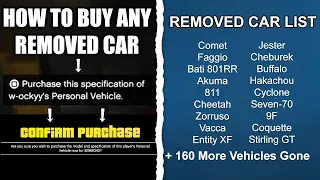 Learn How to BUY ANY REMOVED Car in GTA Online - They Don't Want You to Know This!