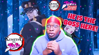 NON JOJO FAN REACTS - KIMETSU NO JOJO | EPISODE 1 REACTION JOJO IS RUNNING DEMON SLAYER!!