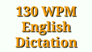 130 WPM English Dictation | 130 Speed English Dictation | English Shorthand 130 | #stenographysikho