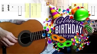 HAPPY BIRTHDAY TO YOU ON GUITAR TAB | ХЕППИ БЕЗДЕЙ НА ГИТАРЕ ТАБЫ