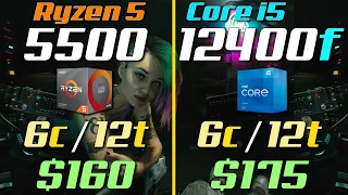 Ryzen 5 5500 vs. i5 12400F - Gaming Test