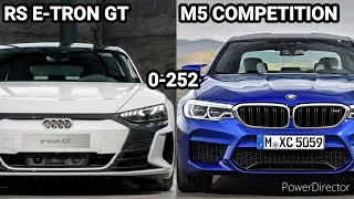 AUDI RS E-TRON GT VS BMW M5 COMPETITION ACCELERATION 0-252 (CAN THE M5 HANDLE THE ELECTRIC AUDI?)