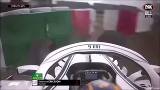 Marcus Ericsson onboard crash at Q1 Japanese GP 2018
