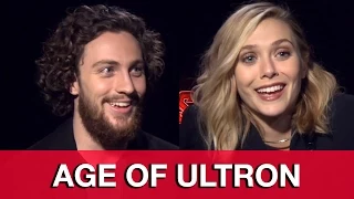 Avengers Age of Ultron Interview: Aaron Taylor-Johnson & Elizabeth Olsen Quicksilver & Scarlet Witch