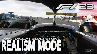 F1 23 Realism Mode | Lewis Hamilton at the British Grand Prix | 100% Race + No HUD + Cockpit Cam