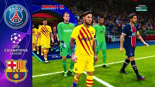 PSG vs BARCELONA | UEFA Champions League UCL | PES 2021 Gameplay PC