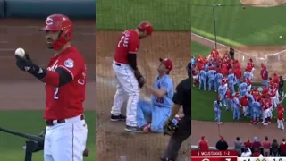Benches clear in Cardinals/Reds game; FULL Altercation