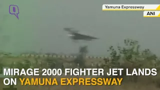Mirage 2000 Fighter Jet Lands at Yamuna Expressway