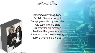Modern Talking - Atlantis Is Calling ( S.O.S. For Love ) ( Lyrics )