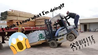 Unloading Material With My Neighbors Forklift