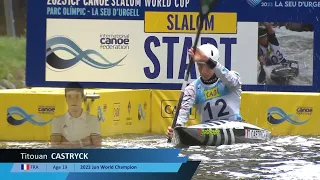 Titouan Castryck France Semi Final / 2023 ICF Canoe-Kayak Slalom World Cup La Seu d'Urgell Spain