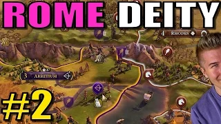 Civilization 6: Rome [Deity TSL Earth Map w/16 civs] Part 2 - Civ 6 Gameplay / Let's Play