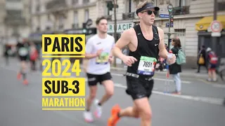 Running a sub 3 hour marathon Paris 2024