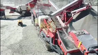 Sandvik Mobile Train working in the Falkland Islands