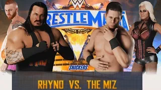 WWE 2K18 - Rhyno vs The Miz - Gameplay (PS4 HD) [1080p60FPS]