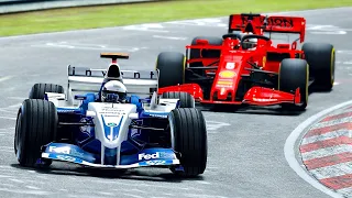 Ferrari F1 2020 vs Williams F1 2004 at Nordschleife