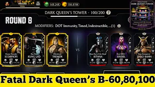 Fatal Dark Queen’s Tower Battle 100 & 60,80 Fight + A Diamond Reward MK Mobile