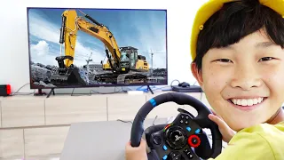 [30분] 예준이의 게임 플레이 중장비 트럭 포크레인 장난감 조립놀이 Game Play with Toy Assembly