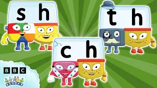 📖 SH CH and TH- Letter Teams with Alphablock H 📖 | Learn to Read and Spell | Alphablocks