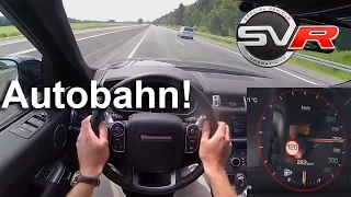 Range Rover Sport SVR FAST! Autobahn Test Drive POV - Acceleration & Top Speed