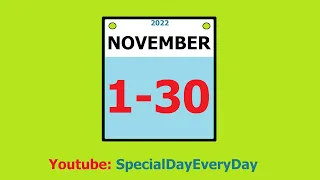 Special days to celebrate in November 2022