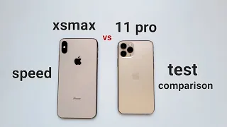 iphone xsmax vs iphone 11 pro speed test comparison !!2024