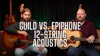 12-String Battle: Guild F-2512E vs. Epiphone Hummingbird 12