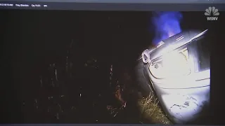 WATCH: Officer saves two teens in fiery crash caught on his dashcam