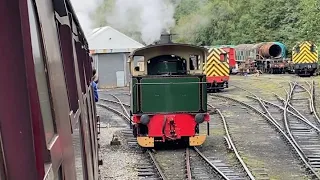 BR Std 4 tank 80136 & Class IV No. 8 ‘Lucie’ have a Whistle Battle at the NYMR 50th Steam Gala