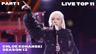 Chloe Kohanski (chloe mk): "Total Eclipse of the Heart" (The Voice Season 13 LIVE Top 11) PART 1