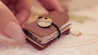 ASMR | Decorating the world's smallest vintage diary (super close) | no talking
