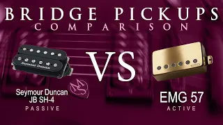 Seymour Duncan JB SH-4 vs EMG 57 - Bridge Pickup Guitar Tone Comparison Demo