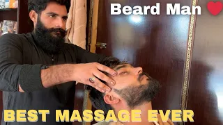 ASMR Pakistani Barber Head Massage | Neck cracks with Face Massage | #barber #sleep