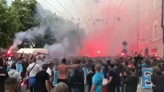 Ultras Marseille away at Salzburg 03.05.2018