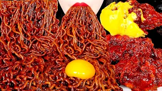 ASMR MUKBANG 직접만든 핵불닭양념치킨 짜장면 먹방 BLACK BEAN NOODLES SPICY FRIED CHICKEN EATING SOUNDS 咀嚼音 ZOEY ASMR