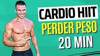 🔥 RUTINA Cardio HIIT INTENSO 20 MINUTOS para QUEMAR GRASA - Ejercicios para ADELGAZAR en CASA