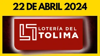 Resultado LOTERIA DEL TOLIMA del lunes 22 de abril de 2024 💫✅💰 (ULTIMO SORTEO)