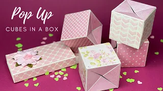 Pop up Photo Cubes in a Box 💟 Jumping Cube | Tutorial