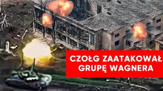 Ruszyli czołgiem na wagnerowców. Nagranie z drona