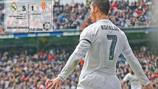 Real Madrid 5-1 Sporting (La Liga 2015/16, matchday 20)