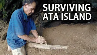 The Tongan Castaways making fire on Ata Island