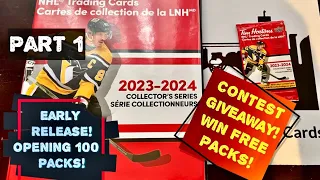 EARLY RELEASE! 2023-24 UPPER DECK TIM HORTONS HOCKEY CARDS! OPENING 100 PACKS + CONTEST GIVEAWAY!