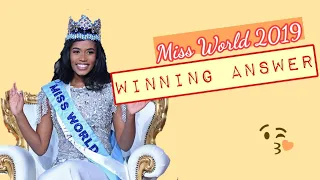 Miss World 2019 Winning Answer | Miss Jamaica