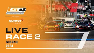 LIVE I Race 2 I Misano I GT4 European Series Powered by RAFA Racing Club 2024 (English)