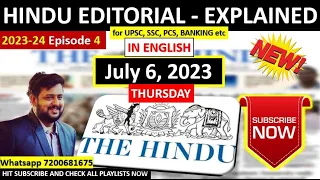 HINDU EDITORIAL DAILY | July 6 | THURSDAY | Hindu news paper analysis daily | Vysh IAS Hindu news
