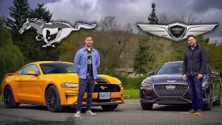 2019 Genesis G70 3.3t vs Ford Mustang GT // Grow Up or Bro Down?